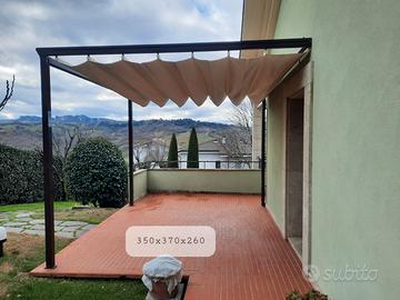 Pergotenda professionale addossata