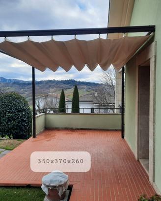 Pergotenda professionale addossata