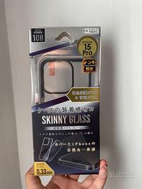 Cover iPhone 15 Pro Skinny Glass Nera - Vetro 10H