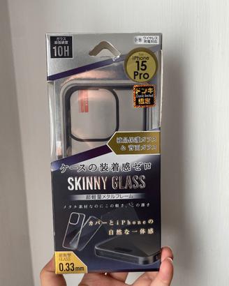 Cover iPhone 15 Pro Skinny Glass Nera - Vetro 10H