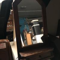 Specchiera antica  in legno con cassetto