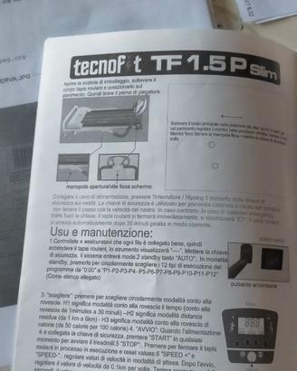 tapis roulant elettrico tf 1p slim pieghevol