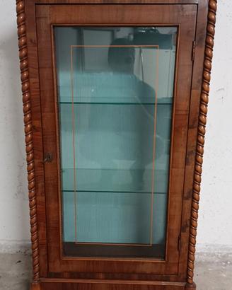 Vetrinetta vintage in legno e vetro