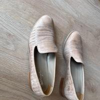 Scarpa donna mocassino elegante beige n.41