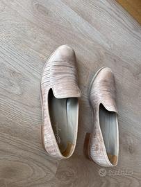 Scarpa donna mocassino elegante beige n.41