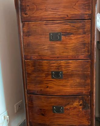 Cassettiera vintage in legno