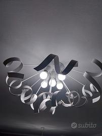 lampada a sospensione argento