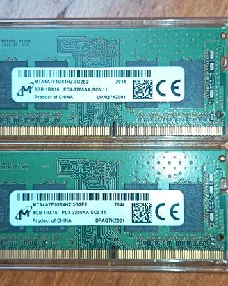 16 Gb RAM memoria per notebook Sodimm