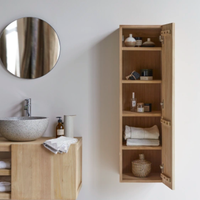 Colonna bagno sospesa Tikamoon Typo teak massello