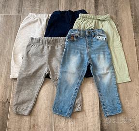 Set 5 pantaloni primavera bambino 12 mesi