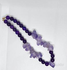 Collana Artigianale Italiana in Amestista e Agata