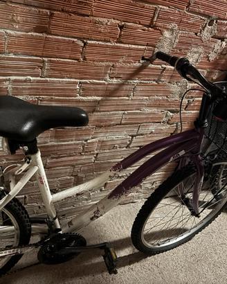 Bici viola decathlon (mtb/city ibrida)