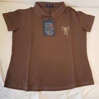 Polo donna marrone