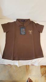Polo donna marrone