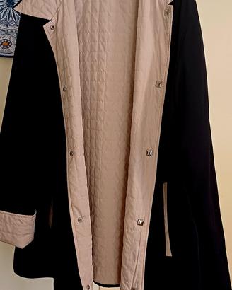 giacca reversibile nera/ interno trapuntato 