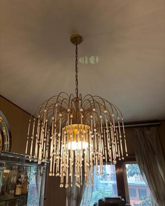 lampadario a cascata in stile Hollywood Regency /