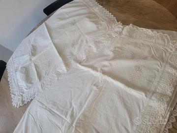 lenzuolo matrimoniale con pizzo