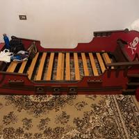 Letto Pirata 2.45m Lunghezza X 1m Larghezza