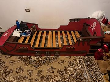 Letto Pirata 2.45m Lunghezza X 1m Larghezza