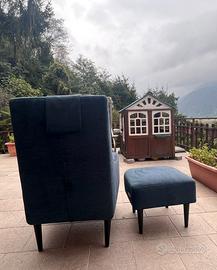 Poltrona con pouf