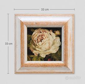 Quadro floreale shabby chic 33x33 cm con cornice i