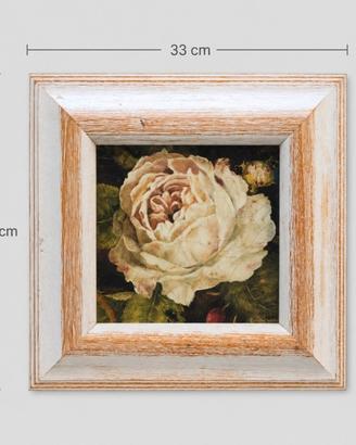 Quadro floreale shabby chic 33x33 cm con cornice i