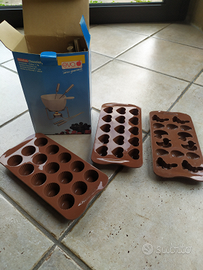 Macchina fonduta cioccolato + ciotole e stampi