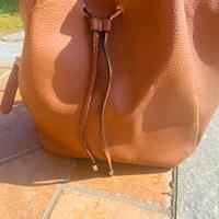 Borsa Bucket Zara Beige Ecopelle Ferramenta Silver