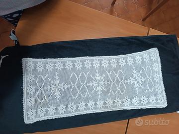 Centrini Filet cotone bianco