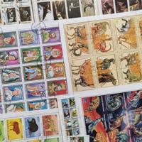 800 foglietti francobolli diversi differenti set