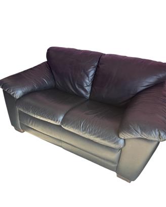 Divano due posti in vera pelle