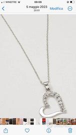 Collana cuore anche color oro