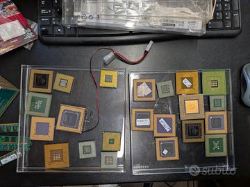 lotto CPU Vintage Ceramica Gold pins recupero oro 
