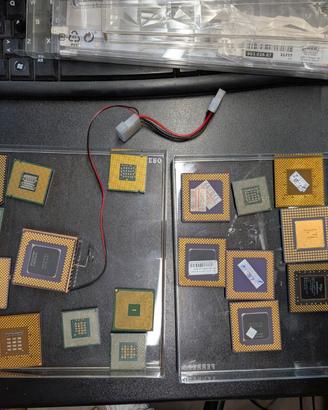 lotto CPU Vintage Ceramica Gold pins recupero oro 