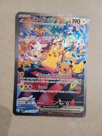 carta Pokemon Pikachu EX 30 anniversario 