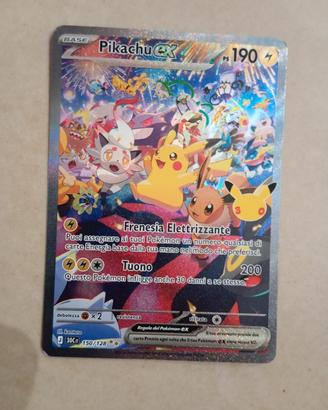 carta Pokemon Pikachu EX 30 anniversario 