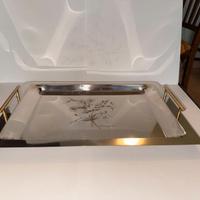 Vassoio vintage Zubiani Adriano con motivo floreal