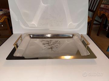 Vassoio vintage Zubiani Adriano con motivo floreal