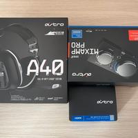 Cuffie Gaming Astro A40+mixamp+adattatore console