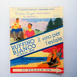 Raro catalogo dépliant pubblicitario Ruffino 1929