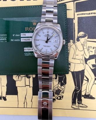 Rolex Datejust Ref.116200 garanzia rolex 2009