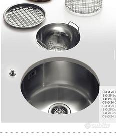 Lavabo Alpes a due vasche in acciaio