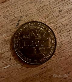 Lire 200 Centenario Guardia di Finanza