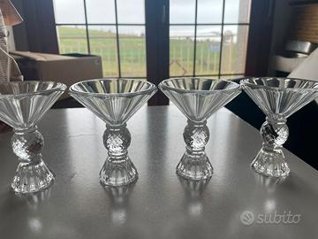 Set 4 Coppe Gelato Vintage in Cristallo