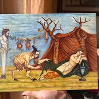 Pannello decorativo in maiolica