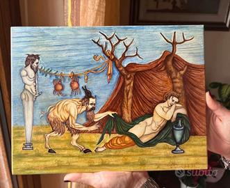 Pannello decorativo in maiolica