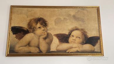 Quadro due angeli cherubini raffaello sanzio
