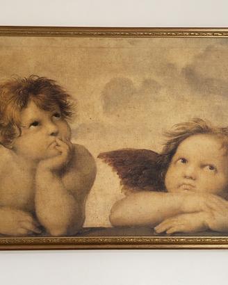 Quadro due angeli cherubini raffaello sanzio