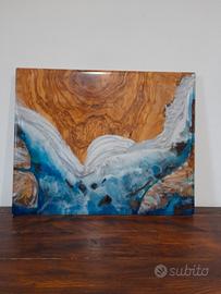 TAGLIERE ULIVO E RESINA