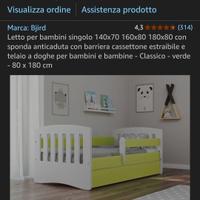 Letto basso da bambino 